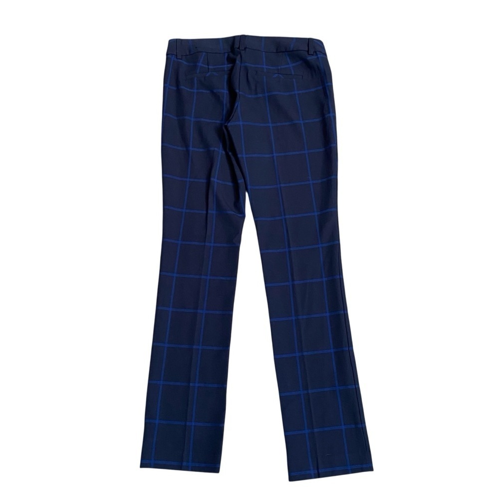 Express Columnist Windowpane Plaid Dress Pants Blue Bootcut Size 2R - Picture 5 of 9